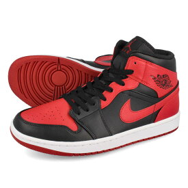 15時迄のご注文で即日発送可 NIKE AIR JORDAN 1 MID 【BRED】 ナイキ エア ジョーダン 1 ミッド BLACK/GYM RED/WHITE 554724-074