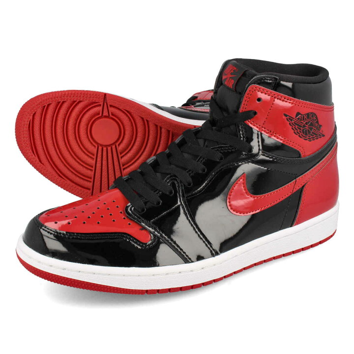 【決算SALE】15時までのご注文で即日発送 NIKE AIR JORDAN RETRO HIGH OG 【BRED PATENT】 ナイキ エア ジョーダン レトロ ハイ OG BLACK/WHITE/VARSITY RED 555088-063 LOWTEX PLUS ナイキ ジョーダン JORDAN ミッド パテント 黒色 ブラック 白色 ホワイト スニーカー