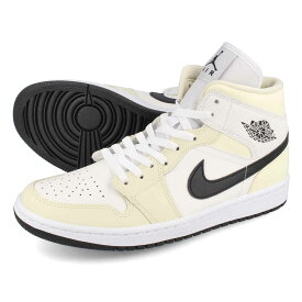 15時迄のご注文で即日発送可 NIKE WMNS AIR JORDAN 1 MID ナイキ ウィメンズ エア ジョーダン 1 ミッド COCONUT MILK/BLACK bq6472-121