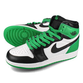 NIKE AIR JORDAN 1 HIGH OG GS ナイキ エア ジョーダン 1 レトロ ハイ OG GS レディース ハイカット BLACK/LUCKY GREEN/WHITE ブラック fd1437-031