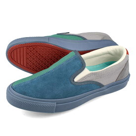 【プライスダウン】 15時迄のご注文で即日発送可 CONVERSE CS SLIP-ON SK SAYHELLO + コンバース CS スリップオン スケート SAYHELLO OX + BLUE/GREEN/GRAY 34201130