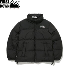 【プライスダウン】 15時迄のご注文で即日発送可 FIRST DOWN BUBBLE DOWN JACKET MICROFT ファーストダウン バブルダウンジャケット マイクロフト メンズ アウター ジャケット BLACK ブラック f542001