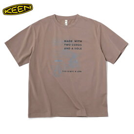 KEEN HARVEST UNEEK 10TH TEE キーン ハーベスト ユニーク テン Tシャツ メンズ レディース 半袖Tシャツ MOCHA ブラウン 1029379【追跡可能メール便・日時指定不可】