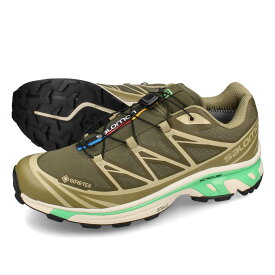 15時までのご注文で即日発送 SALOMON XT-6 GTX 【GORE-TEX】 サロモン エックスティー 6 ゴアテックス メンズ レディース スニーカー ローカット OLIVE NIGHT/DRIED HERB/ALMOND MILK カーキグリーン l47292300