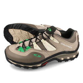 【お買い物マラソンSALE】 15時迄のご注文で即日発送可 SALOMON XT-QUEST 2 サロモン エックスティー クエスト 2 メンズ スニーカー ローカット FALCON/CEMENT/BRIGHT GREEN ブラウン l47299400