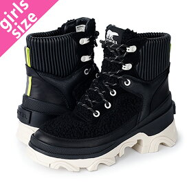 【お買い物マラソンSALE】 15時迄のご注文で即日発送可 SOREL BREX BOOT COZY LACE WP ソレル ブレックスブーツ コージーレース ウォータープルーフ レディース 防水 BLACK/SEA SALT ブラック 黒 nl4812-010