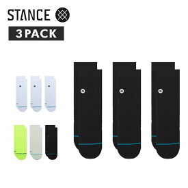 15時迄のご注文で即日発送可 STANCE SOCKS ICON QUARTER 3 PACK 【3足セット】 スタンス ソックス アイコン クォーター 3パック a356a21iqp