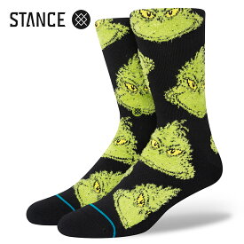 STANCE SOCKS MEAN ONE スタンス ソックス ミーン ワン グリンチ メンズ レディース 靴下 BLACK ブラック 【THE GRINCH】 A555D22MEA#BLK 【追跡可能メール便・日時指定不可】