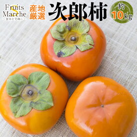 【送料無料】【産地厳選】訳あり 次郎柿　大きさおまかせ　約10kg(北海道沖縄別途送料加算)