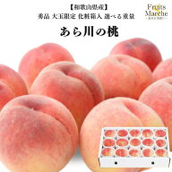 【送料無料】【和歌山県産】秀品　あら川の桃　大玉限定　化粧箱入　選べる重量(北海道沖縄別途送料加算)