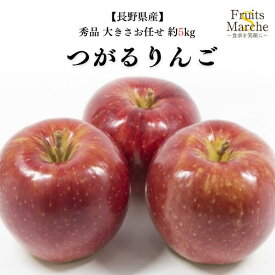【送料無料】【産地厳選】秀品 つがるりんご 大きさお任せ 約5kg （北海道・沖縄県別途送料加算）
