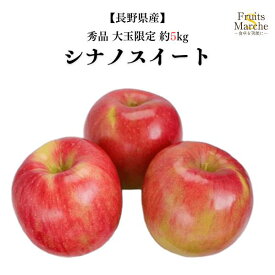 【送料無料！】シナノスイート りんご 長野 秀品 5kg 大玉限定 約8～18玉入り 長野県産 送料無料 （北海道・沖縄県は別途送料加算）