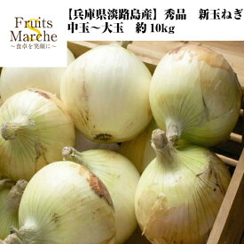 【送料無料】【兵庫県淡路島産】秀品　新玉ねぎ　中玉〜大玉　約10kg(北海道沖縄別途送料加算)