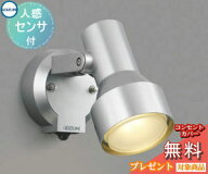 エクステリア 屋外 照明 ライト コイズミ スポットライト AU40623L センサーあり シルバーメタリック 人…