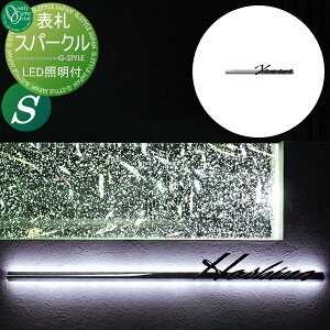 表札 ステンレス オンリーワンクラブ スパークル Sサイズ LED 横長方形 戸建て オーダー オンリーワン エクステリア