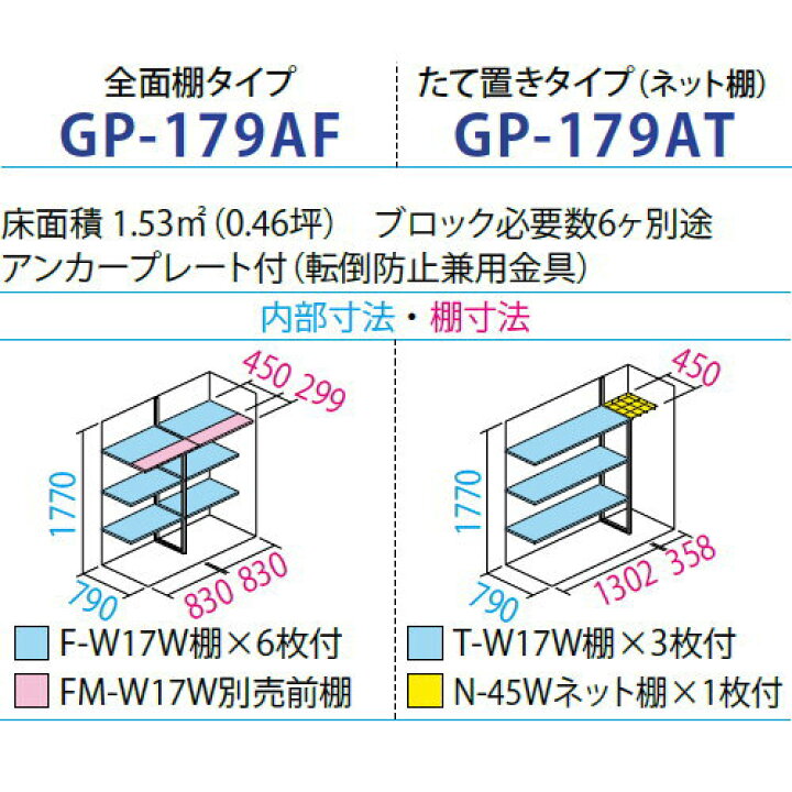 楽天市場】物置 収納タクボ 物置 TAKUBO 田窪工業所グランプレステージジャンプ間口1695×奥行900×高さ1900mmGP-179AF・GP -179AT収納庫 屋外 小型物置 倉庫 : DIYエクステリアSTYLE-JAPAN-GROUP