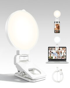 �y���ʔ����E���R�ł��炩�����zNiceVeedi �N���b�v�����B�胉�C�g �B�e�p�r�f�I���C�g ���^�����O�^ 3�F���[�h 3000K�`6500K 10�i�K���� Type-C�[�d 170°�p�x���� �X�}�z/�^�u���b�g/�m�[�gPC�Ή�