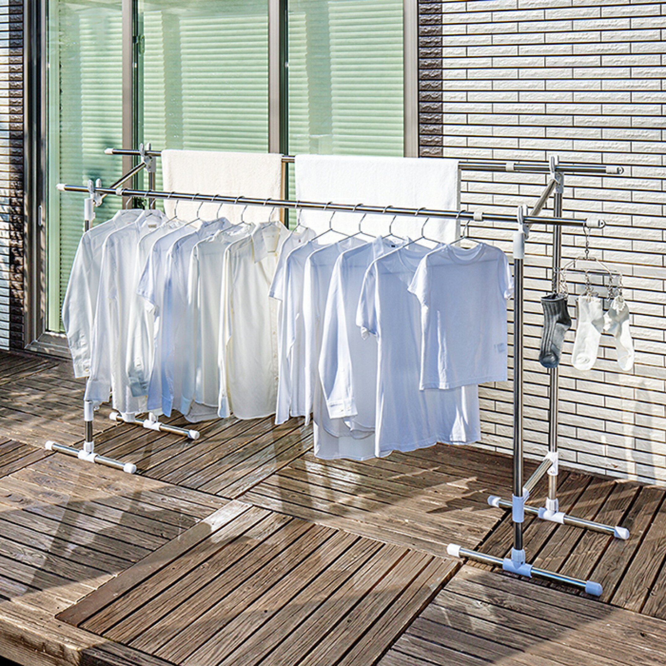 夏の陽ざしを味方に！屋外物干し「SON-40」で快適乾燥