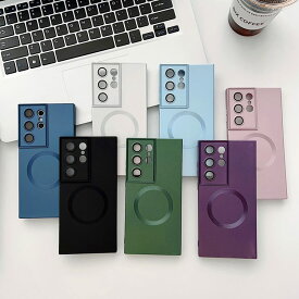 【レンズ保護フイルム一体型】GalaxyS23 ケース Magsafe galaxyS23Plus S23Ultra galaxys22 ケース s22plus s22ultra 実用 派手 おすすめ ビジネススタイル