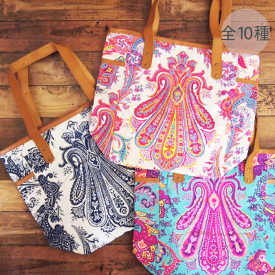 アジアン雑貨 ネオンペイズリー トートバッグ　カバン バッグ インポート 宅急便 ペイズリー柄 蛍光　肩かけ A4 A3 サイズ エスニック エスニッカー エスニックコーデ アジアンコーデ タイ 派手 アジアン雑貨 アジア雑貨 雑貨 タイ雑貨