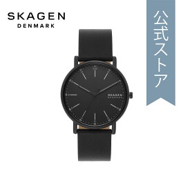 【楽天スーパーSALE/20倍ポイント】スカーゲン 腕時計 アナログ メンズ ブラック レザー SIGNATUR SKW6902 2023 冬 SKAGEN 公式