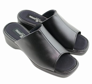 日本製 接触冷感 LUCIANO VALENTINO ITALY ルチアーノ バレンチノ コンフォートサンダル レディース かわいい オフィスサンダル 疲れない 美脚 ウェッジソール サンダル 黒 ローヒール ミュール レ