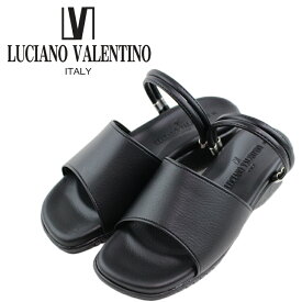 あす楽 送料無料 日本製 LUCIANO VALENTINO ITALY 2way ルチアーノ バレンチノ コンフォートサンダル レディース ストラップ 黒 厚底サンダル オフィスサンダル 疲れない 美脚 ウェッジソール サンダル ナースサンダル 黒 疲れにくい フットベッドミュール 5745