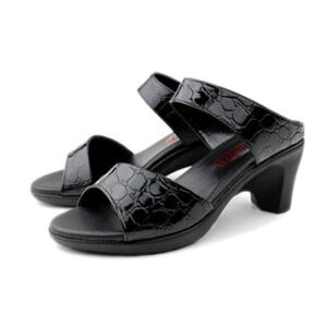 FIRST CONTACT ファーストコンタクト 92200 美脚 ウェッジソール サンダル レディース ヒール 黒 厚底 ウエッジソール ミセス 靴 歩きやすい 疲れない 痛くない ミュール ナースサンダル コンフォ