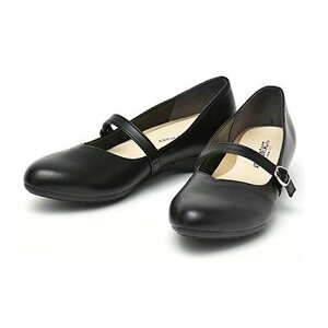 パンプス 痛くない レディース 黒 ARCH CONTACT アーチコンタクト 日本製 ローヒール ストラップ Vカット ウェッジソール 低反発 疲れない 柔らかい 脱げない 甲高 39280 秋 冬 靴 パンプス 靴 外反