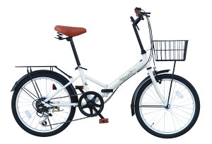 AIJYUCYCLE 折りたたみ自転車 20インチ シマノ 6段ギア LEDライト ロック錠 付き メーカー保証あり AJ-0202