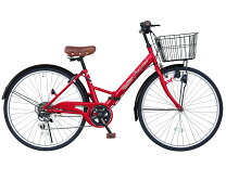 楽天市場】自転車 26インチ ママチャリ（カラーワインレッド）の通販