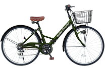 楽天市場】自転車 26インチ（カラーカーキグリーン）（シティサイクル 