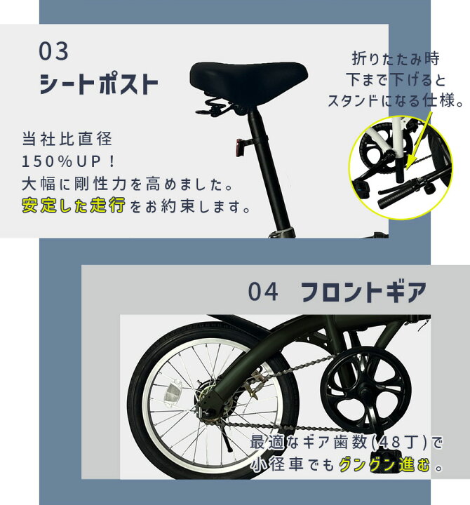 楽天市場】【再入荷！】AIJYU CYCLE 折りたたみ自転車 自転車 16インチ 
