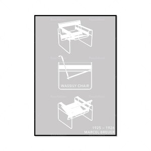 �A�[�g�|�X�^�[ �t���[���t�E�A�[�g�p�l�� �o�E�n�E�X �|�X�^�[ BAUHAUS �֎q 3�� �O���[ �f�U�C��NO-C Color �� �z���C�g �O���[ ���m�g�[��