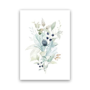アートポスター フレーム付・アートパネル額付 植物 ボタニカル ・ワイルドフラワーシリーズ デザインNO-1 A4 A3 A2