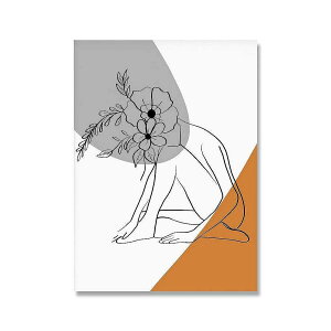 アートポスター フレーム付・アートパネル額付 抽象画 ヨガシリーズ デザインNO-4