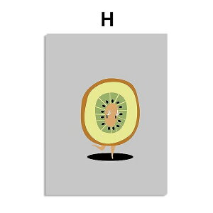 アートポスター フレーム付・アートパネル額付 北欧 果物シリーズ キウイ デザインNO-h A4 A3 A2