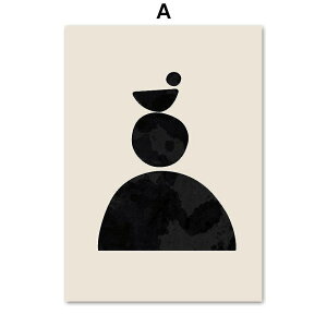 A2 A3 フレーム付 アートパネル アートポスター 抽象画シリーズ モノトーン デザインNO-A