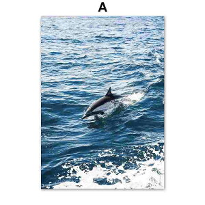 アートポスター フレーム付・アートパネル額付 海シリーズ イルカ デザインNO-A A4 A3 A2