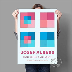 アートポスター フレーム付・アートパネル額付 抽象画シリーズ ジョセフ・アルバース デザインNO-E A4 A3 A2