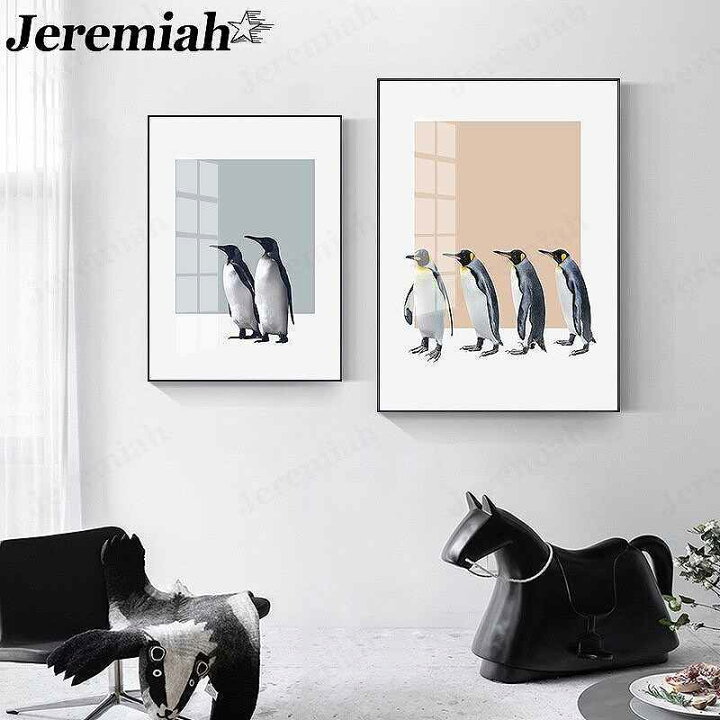 楽天市場 先着 秋のアート祭り週間10月末まで ポイント５倍 ポスター おしゃれ アートポスター ペンギンイラストシリーズ 2枚セット A3 スケッチショップ