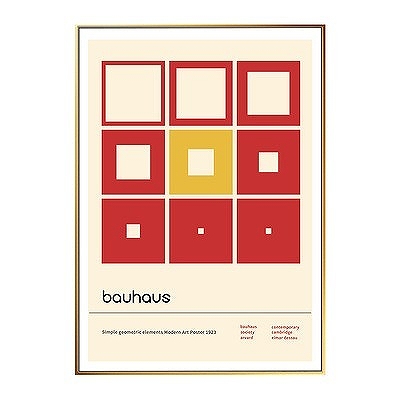 A2 A3 額付き アートフレーム アートパネル 絵画 壁 絵 アートポスター バウハウスBauhausシリーズ  デザインNO-6