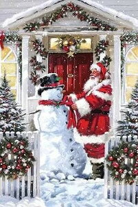 アートポスター フレーム付・アートパネル額付 雪の銀世界シリーズ 雪だるまデザインNO-8 A4 A3 A2