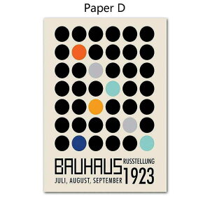 アートポスター アートパネル アートフレーム ポスターバウハウス ポスター デザインNO-D Color 黒 ブラック 水色 ライトブルー