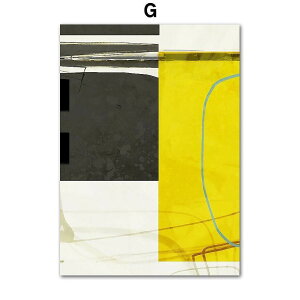 アートポスター フレーム付・アートパネル額付 北欧 モノトーン抽象画シリーズ Gタイプ 抽象画 A4 A3 A2