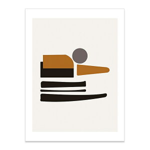 アートポスター フレーム付・アートパネル額付 北欧 抽象 幾何学抽象画シリーズ Bタイプ A4 A3 A2