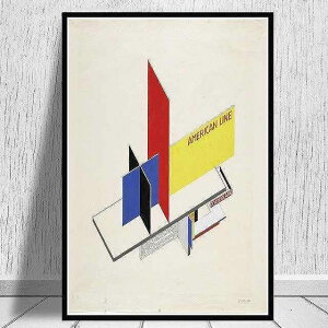 A2 A3 フレーム付 アートパネル アートポスター 抽象画シリーズ バウハウス ポスター bauhaus デザインNO-4 Color 赤 レッド 黄 イエロー 青 ブルー