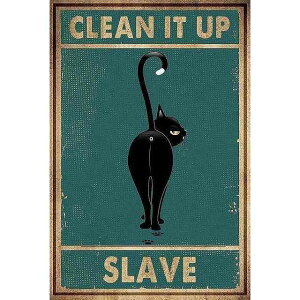 アートポスター フレーム付おしゃれ アートパネル 絵画 壁 絵 ヴィンテージイラストシリーズ 猫 黒猫 デザインNO-15