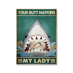 アートポスター フレーム付おしゃれ アートパネル 絵画 壁 絵 トイレアート サメ 口 デザインNO-A