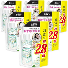 レノア ハピネス アロマジュエル 香り付け専用ビーズ ホワイトティー 詰め替え 大容量 1,300mL x6袋